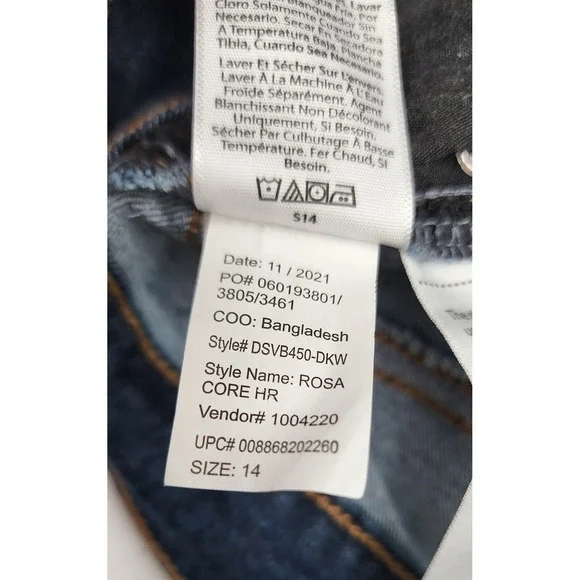 Sofia Jeans Rosa Curvy Skinny Ankle 14 Dark Wash NEW Super Hi-Rise Distressed - Picture 10 of 10